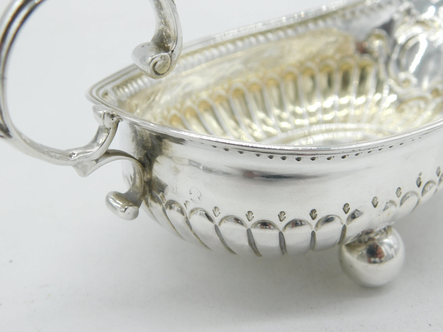 George III Sterling Silver Floral Pattern Sauce Boat Antique 1790 London