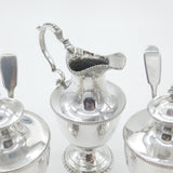 Georgian Sterling Silver Crested Dessert Set Antique 1773 London Robert Hennell