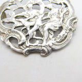 Edwardian Sterling Silver Classical Nouveau Brooch 1903 London Antique