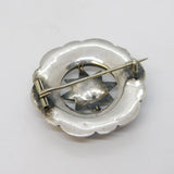 Victorian Scottish Sterling Silver Pebble Agate & Bloodstone Brooch Antique