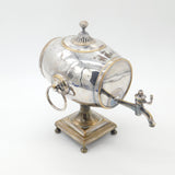 Early Sheffield Plate Georgian Barrel Form Tea Urn With Tap Antique c1760