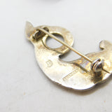 Iona Scottish Sterling Silver Sea Monster Brooch Antique c1940 John Hart