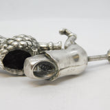 Sterling Silver Novelty Poodle Dog Cigar Cutter Vintage 1978 London
