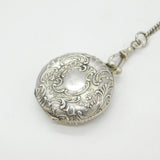 Art Deco Sterling Silver Ladies Chatelaine with Compact & Purse c1920 Antique
