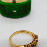 9ct Yellow Gold, Ruby & Spinel Dress Ring Vintage 1987 Birmingham