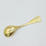 Georg Jensen Sterling Silver Gilt Enamel Rose Large Caddy Spoon Vintage 1974