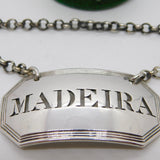 George IV Sterling Silver Madeira Decanter Label Antique 1823 London