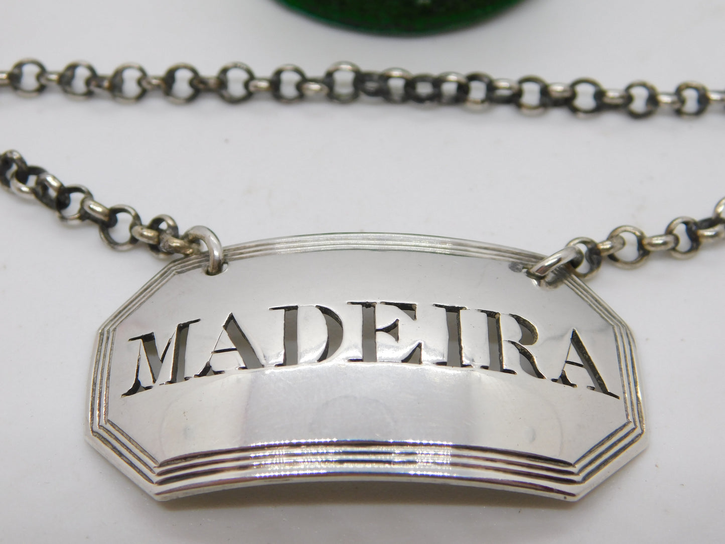 George IV Sterling Silver Madeira Decanter Label Antique 1823 London