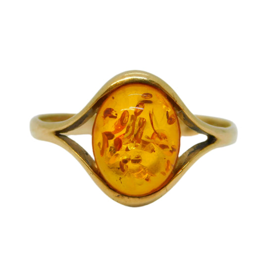 Antique Gold Amber Ring Jewellery