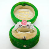 9ct White Gold, 0.75ct Ruby & Diamond Dress Ring Vintage 2007 Birmingham