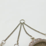 Art Deco Sterling Silver Ladies Chatelaine with Compact & Purse c1920 Antique