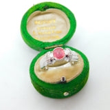 9ct White Gold, 0.75ct Ruby & Diamond Dress Ring Vintage 2007 Birmingham