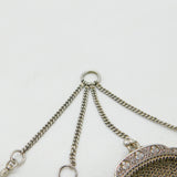 Art Deco Sterling Silver Ladies Chatelaine with Compact & Purse c1920 Antique