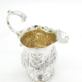 George III Sterling Silver Floral Embossed Pedestal Cream Jug Antique c1780