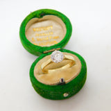 14ct Yellow Gold & Spinel Set Solitaire Ring Vintage c1990 London
