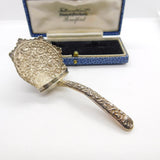 Georgian Sterling Silver Floral Tea Caddy Spoon 1797 Birmingham J. Thornton