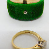 14ct Yellow Gold & Spinel Set Solitaire Ring Vintage c1990 London