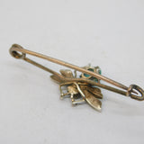 Edwardian Sterling Silver, Turquoise & Garnet Insect Bug Brooch Antique