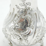 George II Sterling Silver Floral Crested Cream Jug Antique 1758 London