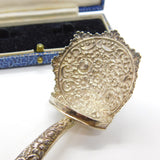 Georgian Sterling Silver Floral Tea Caddy Spoon 1797 Birmingham J. Thornton