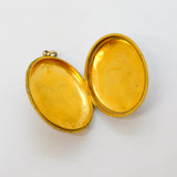 Victorian 9ct Gold Back & Front Floral Sweetheart Locket Pendant Antique