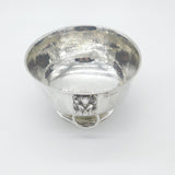 Planished Sterling Silver Lion Mask Handle Centrepiece Rose Bowl Antique 1923