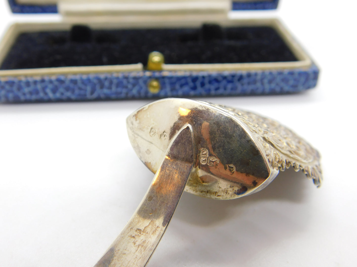 Georgian Sterling Silver Floral Tea Caddy Spoon 1797 Birmingham J. Thornton