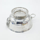 Planished Sterling Silver Lion Mask Handle Centrepiece Rose Bowl Antique 1923