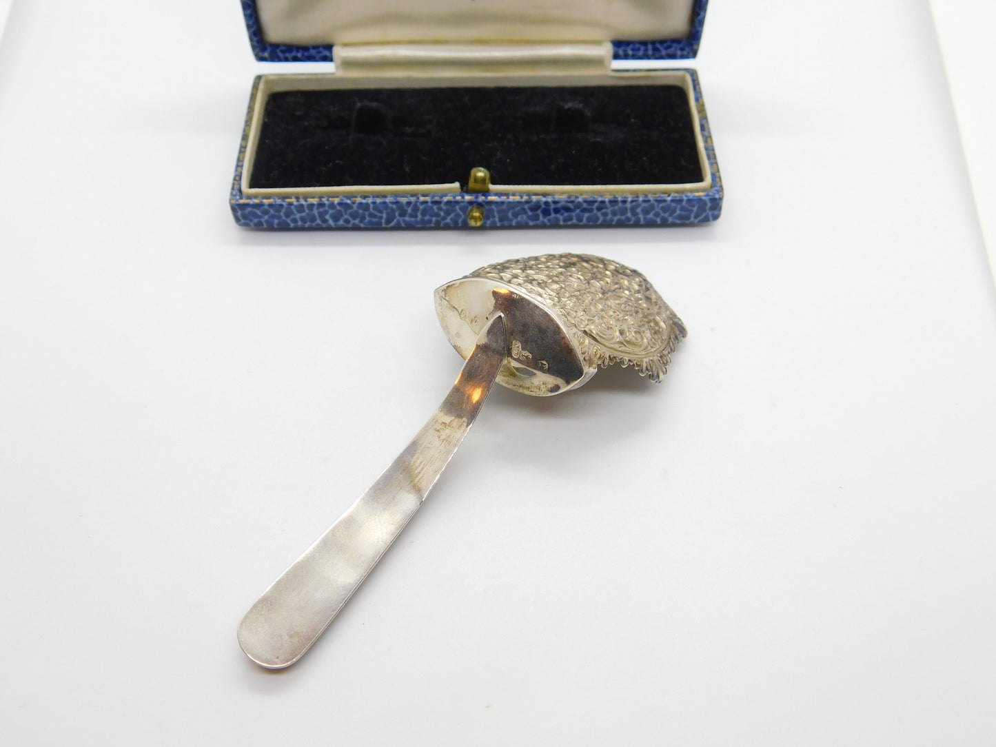 Georgian Sterling Silver Floral Tea Caddy Spoon 1797 Birmingham J. Thornton