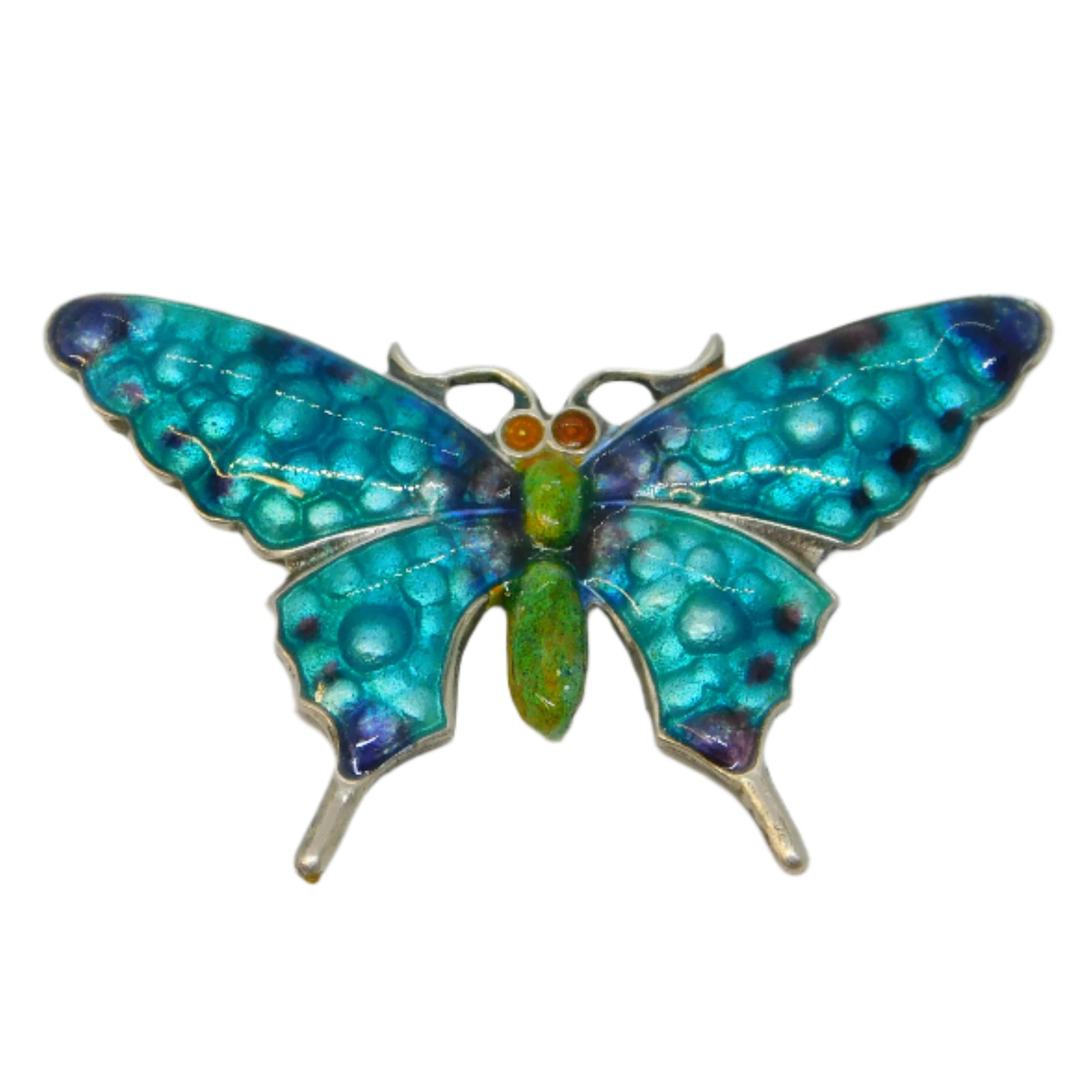 Vintage Silver Butterfly Brooch Antique Jewellery