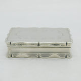 Victorian Sterling Silver Floral Pattern Snuff Box Antique 1851 Birmingham