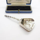 Edwardian Sterling Silver Cherub Form Tea Caddy Spoon Antique 1904 London