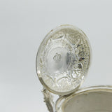 Victorian Silver Plated Cut Glass Claret Jug Bacchanalian Detail Antique c1890