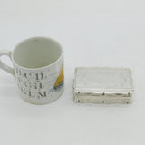 Victorian Sterling Silver Floral Pattern Snuff Box Antique 1851 Birmingham