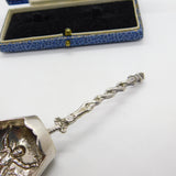 Edwardian Sterling Silver Cherub Form Tea Caddy Spoon Antique 1904 London