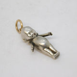 Edwardian Sterling Silver & Gold Kewpie Doll Charm Pendant Antique c1910s