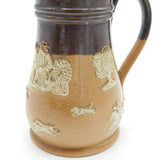 Edwardian Sterling Silver Mounted Doulton Stoneware Water Jug 1904 Antique