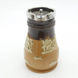 Edwardian Sterling Silver Mounted Doulton Stoneware Water Jug 1904 Antique