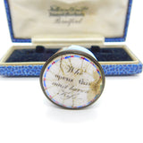 Georgian Bilston Enamel Patch Box 'Who Opens This Must Have a Kiss' Antique 1790