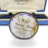 Georgian Bilston Enamel Patch Box 'Who Opens This Must Have a Kiss' Antique 1790