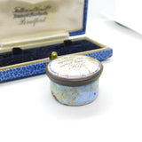 Georgian Bilston Enamel Patch Box 'Who Opens This Must Have a Kiss' Antique 1790
