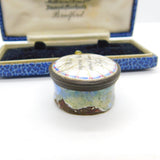 Georgian Bilston Enamel Patch Box 'Who Opens This Must Have a Kiss' Antique 1790