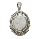 Antique Victorian Silver Locket Pendant Jewellery