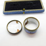 Georgian Bilston Enamel Patch Box 'Who Opens This Must Have a Kiss' Antique 1790