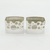 Pair of Sterling Silver Studio Crafted Moonscape Napkin Rings Vintage 1973 Birmingham