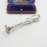Victorian Sterling Silver Monogram S Initial Desk Seal Stamp Antique c1890