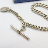 Edwardian Sterling Silver Graduating Albert Watch Chain Antique 1905 Birmingham