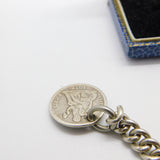 Edwardian Sterling Silver Graduating Albert Watch Chain Antique 1905 Birmingham