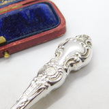 Victorian Sterling Silver Monogram S Initial Desk Seal Stamp Antique c1890