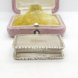 Georgian Sterling Silver Vinaigrette Antique c1830 Birmingham Joseph Willmore AF